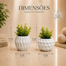Kit 6 Vasos Decorativos Verde Encanto + Plantas Artificiais Grátis